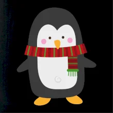 Tučňák se šálou