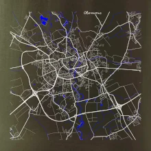 Olomouc - Mapa s vodními toky