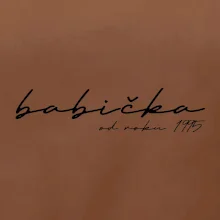 Psací nápis babička s ročníkem