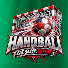 Házenkářský míč v brance eat sleep repeat