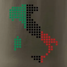 Itálie obrys vlajka