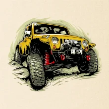 Žlutý offroad s navijákem