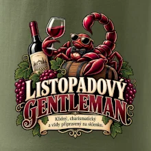 Listopadový gentleman se sklenkou červeného vína