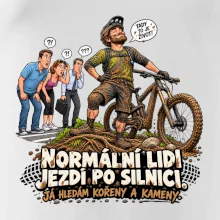 Normální lidi jezdí po silnici cyklistický humor