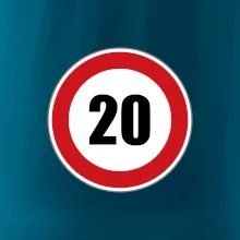 Dopravní značka - omezení rychlosti 20