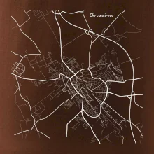 Černobílá mapa Chrudim