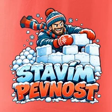 Rodinná vánoční trička - Stavím pevnost táta sněhová bitva