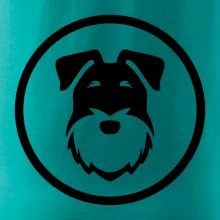 Knírač v kolečku na prsu