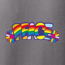 Peace nápis duhový