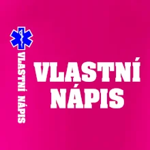 Hvězda života - vlastní nápis vpředu a vzadu