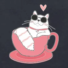 Hustá kočka v hrníčku