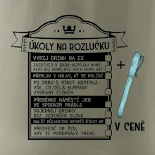 Vintage nápis Triko na rozlučku s úkoly pro ženicha