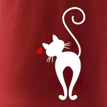 Zamilovaná kočka zezadu