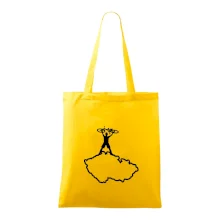 Mapa ČR - cyklista na prsou