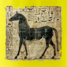 Egyptské hieroglyfy kůň