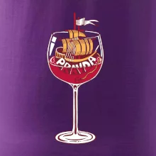 Sklenička - ve víne je pravda - červené víno (Pecka design)