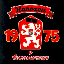 Narozen v Československu - Přelepený znak 1975