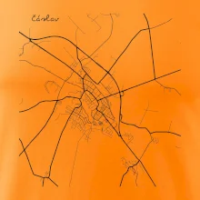 Černobílá mapa Čáslav