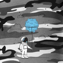 Astronaut s balónkem