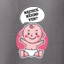 Nechce někdo ven - Triko pro porodní asistentku