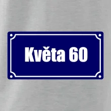 Jméno a věk - uliční cedule - modrá