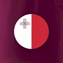 Vlajka Malta kulatá velká