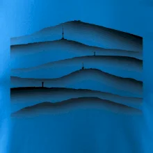 Stínované siluety Českých hor