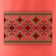 Ukrajinský vzor - Červeno Zelený