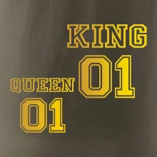 King - Queen - 01 dres - zlatý potisk