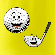 Parové triko - Golfová hůl a míček