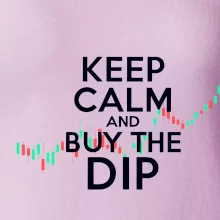 Zeleno červený graf Keep Calm and Buy the Dip