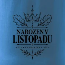 Narozen v listopadu koruna a dubové listy