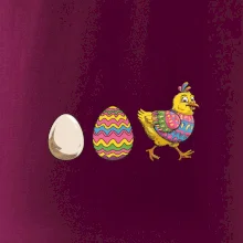 Evoluce vajíčka - velikonoce - slepice