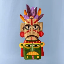 Mayové maska s peřím