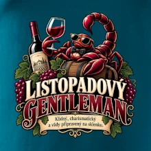 Listopadový gentleman se sklenkou červeného vína