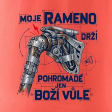 Badminton rameno drží boží vůle
