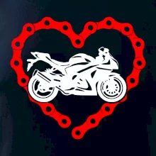 Moto srdce řetěz - supersport