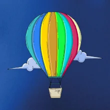 Horkovzdušný balon v oblacích