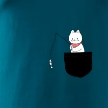 Kočka s rybou v kapse