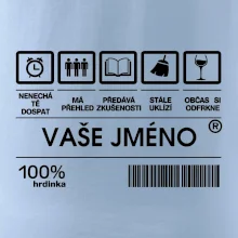 Vaše jméno - čárový kód