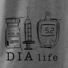 D I A life - kreslený insulin injekce a glukometr D I A life - kreslený insulin injekce a glukometr