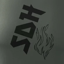 SDH nápis a plamen
