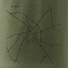 Černobílá mapa Čáslav