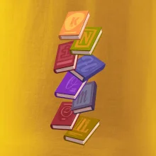 Knihomol letící knihy