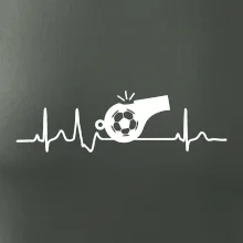EKG fotbal rozhodčí a píšťalka