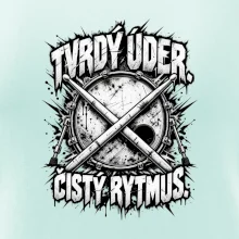 Tvrdý úder čistý rytmus - černobílé zkřížené paličky