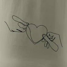 Dvě ruce a srdce jedním tahem