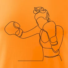 Žena boxerka jedním tahem