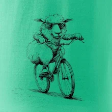 Ovce s brýlemi na kole