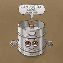 Opuštěné štěně - sud (Hana-creative)